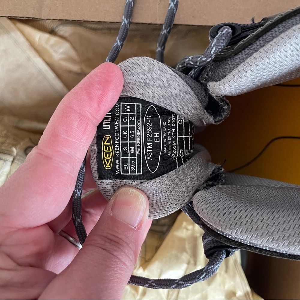 Keen Flint II soft toe work boots steel gray/paloma women’s 9 M NWB - Picture 6 of 9